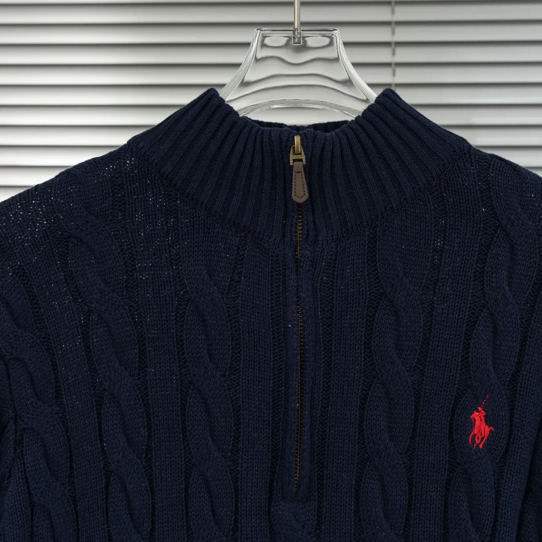 P290 top version (different currencies) You can scan the QR code to enter the official website Style: Ralph Lauren POLO Ralph Lauren small label embroidered knitted old money style half-zip pullover long-sleeved sweater Color: Picture color Size: XS-XL Fabric: Pure cotton Accessories: Full set of customized accessories No gender distinction, same style for men and women